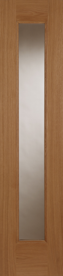 Oak Contemporary Clear Sidelight