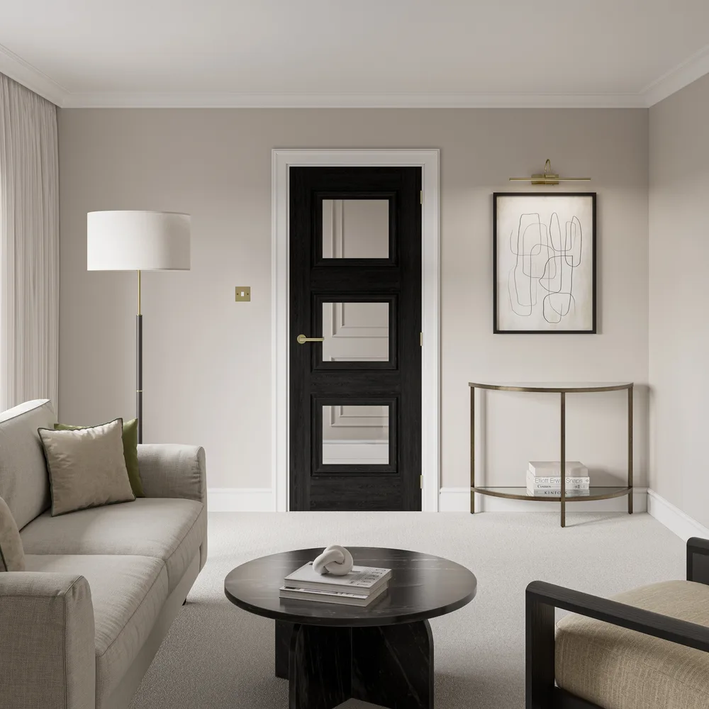 Kedleston Black Glazed Laminated