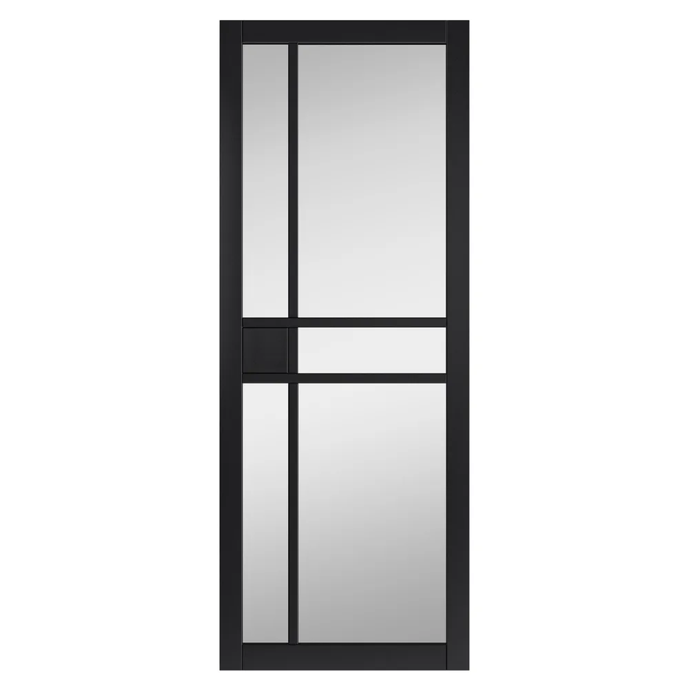 City Black Clear Glass Finished