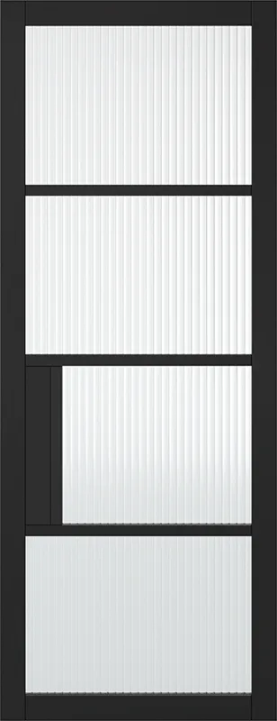 Black Chelsea 4L Reeded Glass