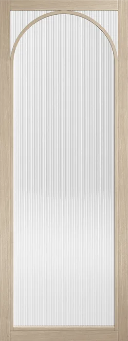 Blonde Oak Melrose Reeded Glass