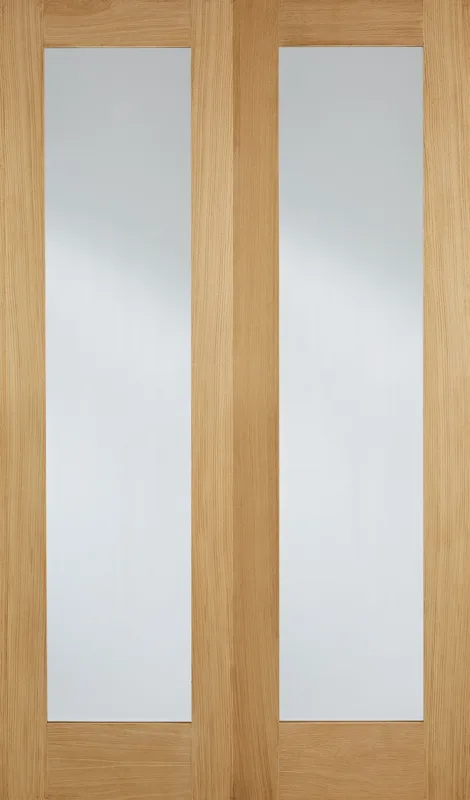 Oak Pattern 20 Clear Glazed Pair