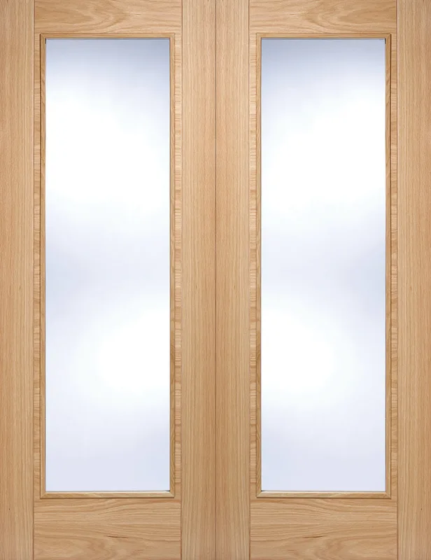 Oak Pre-finished Vancouver With Clear Glass Pair