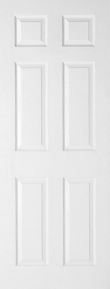 Textured Regency 6 Panel White Moulded