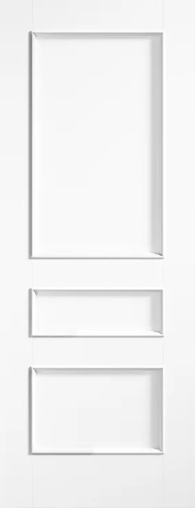 White Primed Toledo 3 Panel